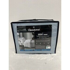 Beautyrest 4 PC 1000 Thread Count Temperature Cotton Blend KING Sheet Set Blue